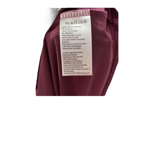 Urban Outfitters Kimchi Blue Lace Deep V Stretchy Long Sleeve Mauve Dress Small - Picture 5 of 6